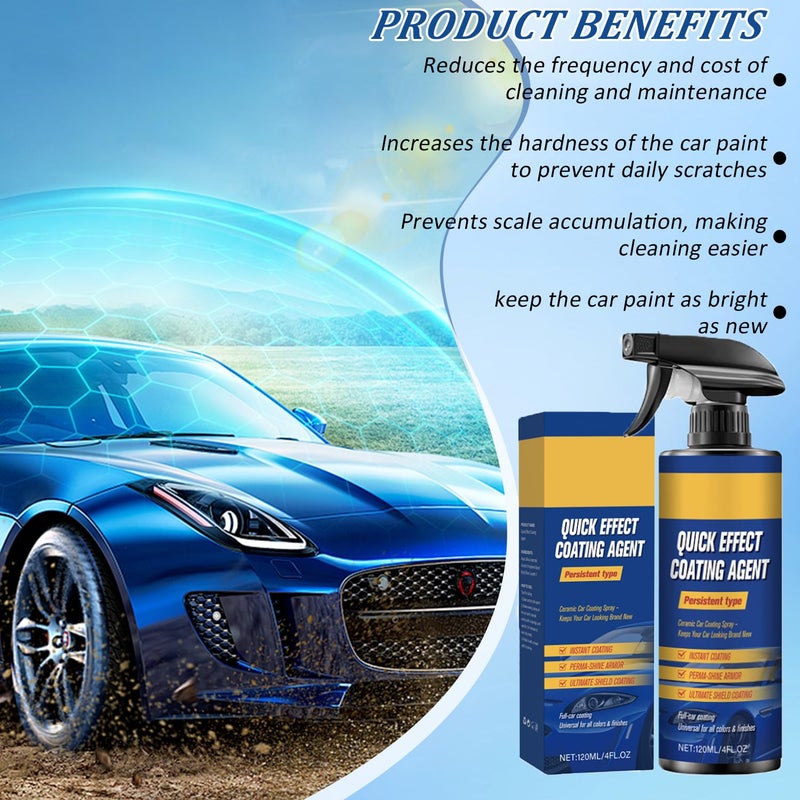 Berthg Advanced Car Quick-Acting Coating Agent Spray with Quick-Acting Formula,Quick Effect Coating Agent for car， Waterless Wash & Scratch Polish for Long-Lasting Protection - Image 3